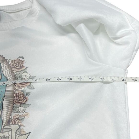 White Our Lady of Guadalupe Sweatshirt - Picture 3 of 5